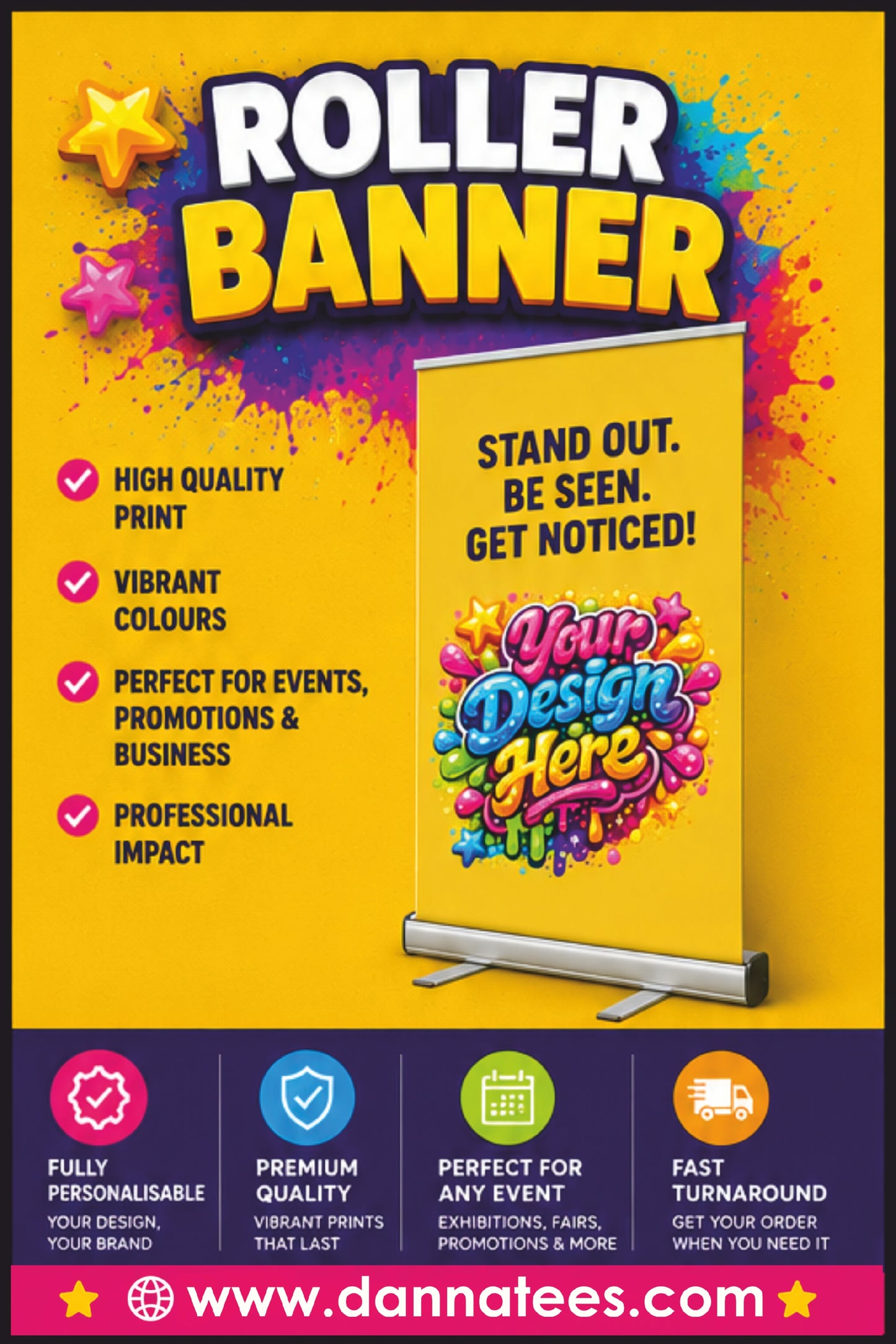 Roller Banner, Table Cloth & A5 Flyers Complete Business Promotion Bundle