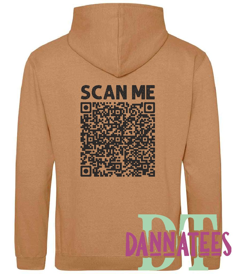 Gorilla Middle Finger Prank QR Code Custom Printed Hoodies Back Print QR Code Scan Me Prank