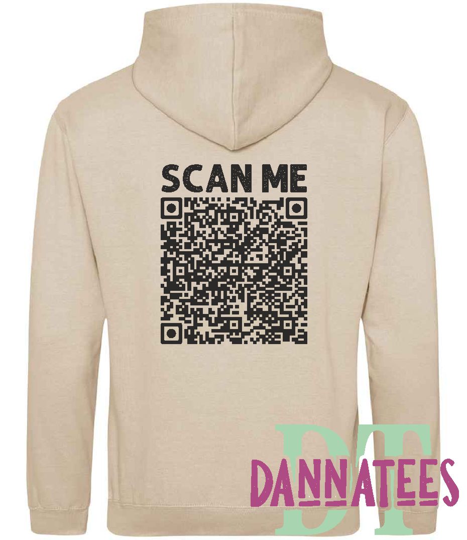 Gorilla Middle Finger Prank QR Code Custom Printed Hoodies Back Print QR Code Scan Me Prank