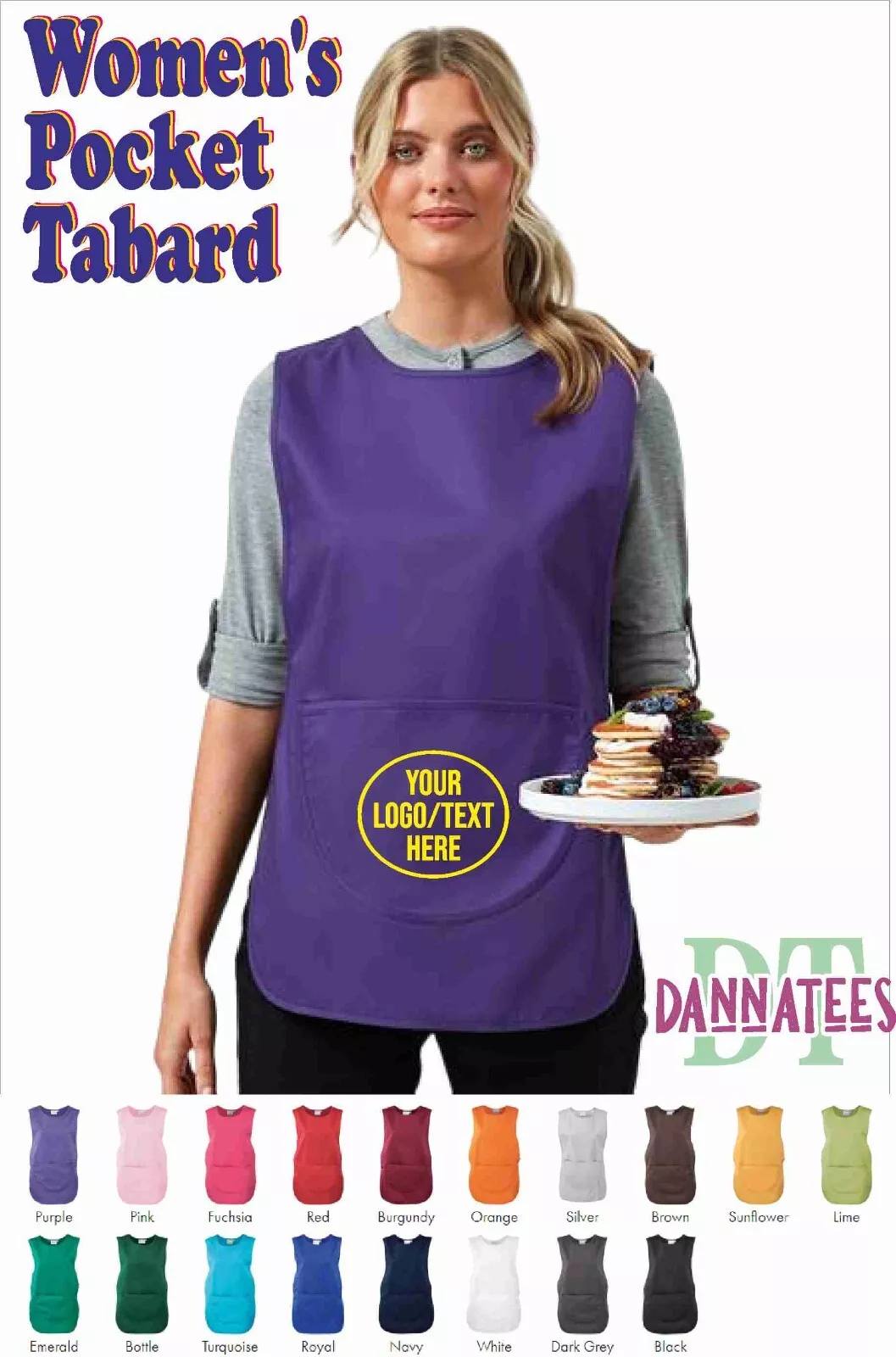 Women's Beauty & Spa Nails Cleaning Kitchen Bar Pocket Tabard