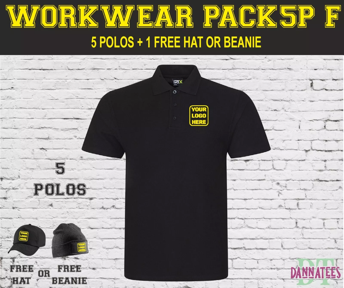 Workwear Package 5x Printed Polos