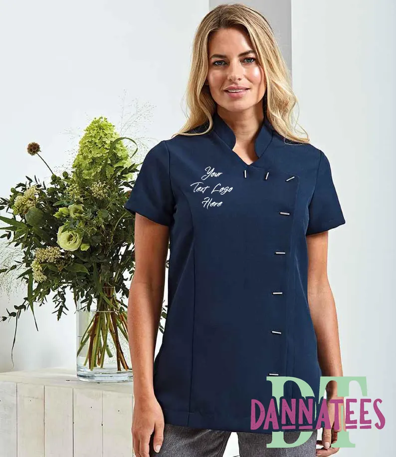 Personalised Premier Ladies 'Orchid' Beauty and Spa Tunic Short Sleeve