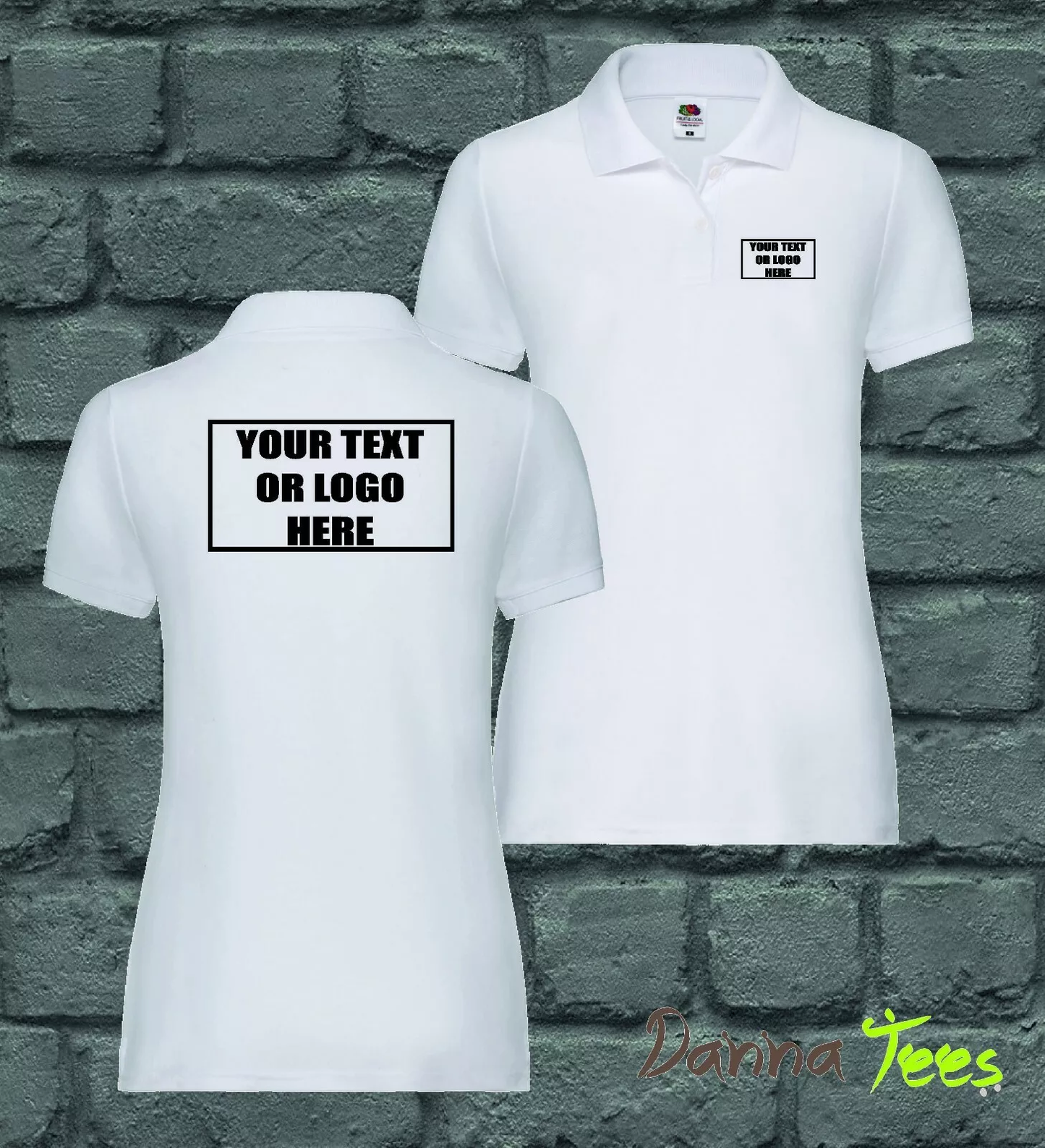 Custom Printed Lady Fit Polo Shirt