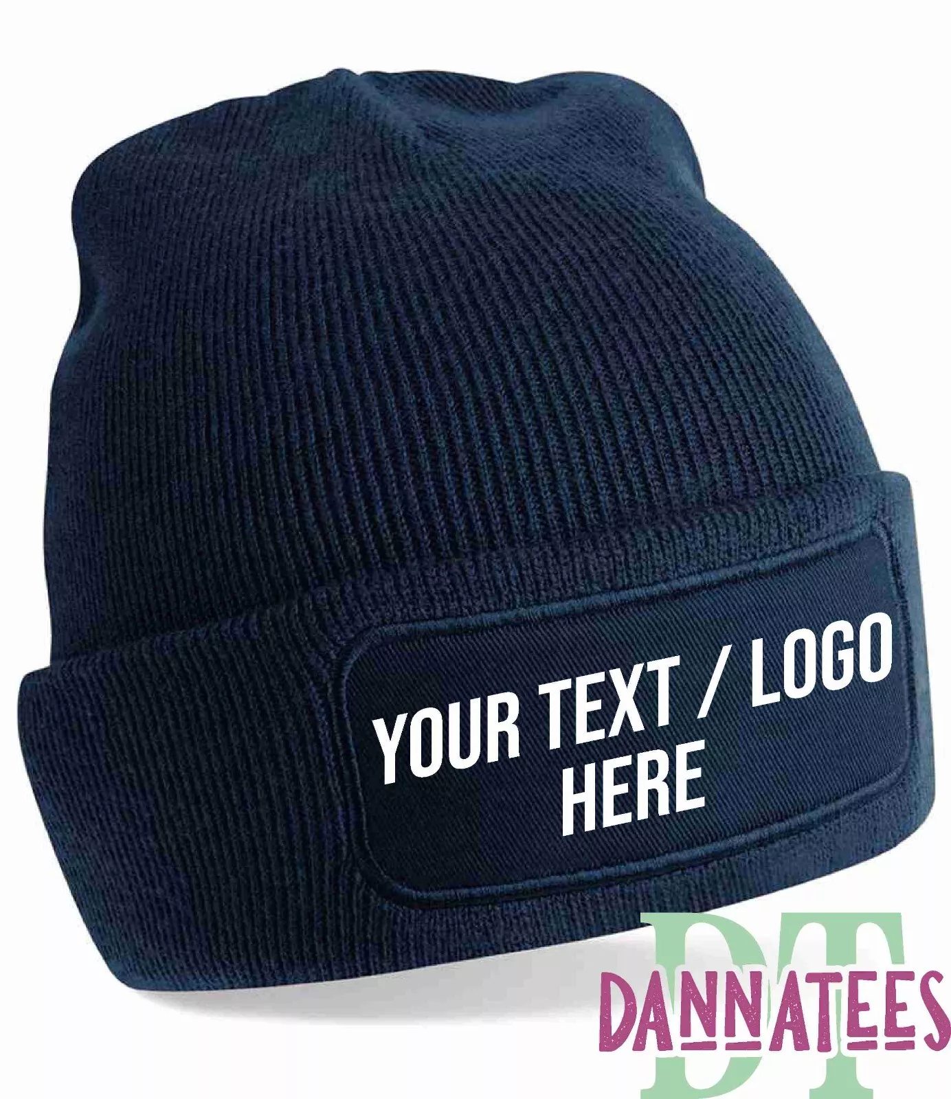 Custom Personalised Printed Beanie Thinsulate patch