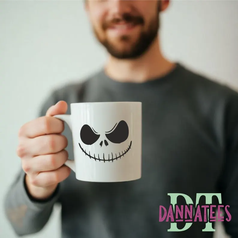 Jack Skellington Mug: Tim Burton Cartoon, 3D UV Print, 11oz
