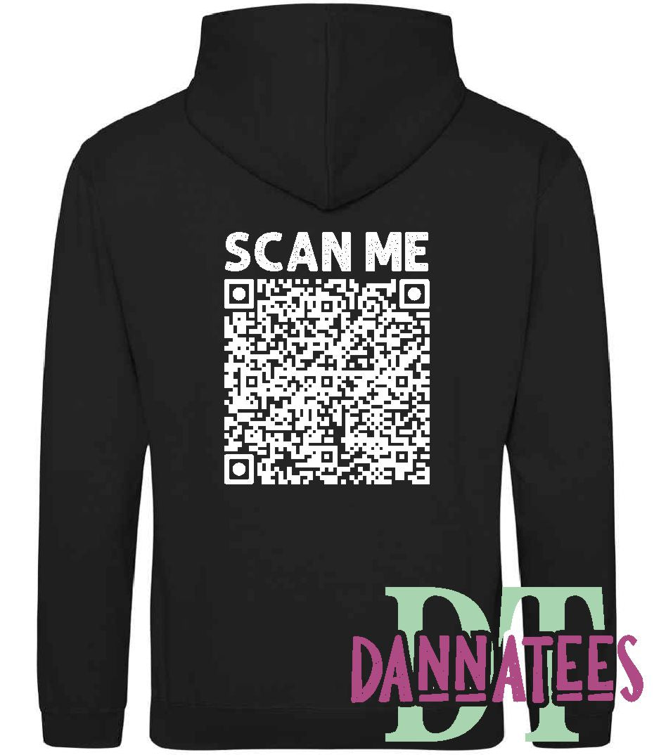 Gorilla Middle Finger Prank QR Code Custom Printed Hoodies Back Print QR Code Scan Me Prank