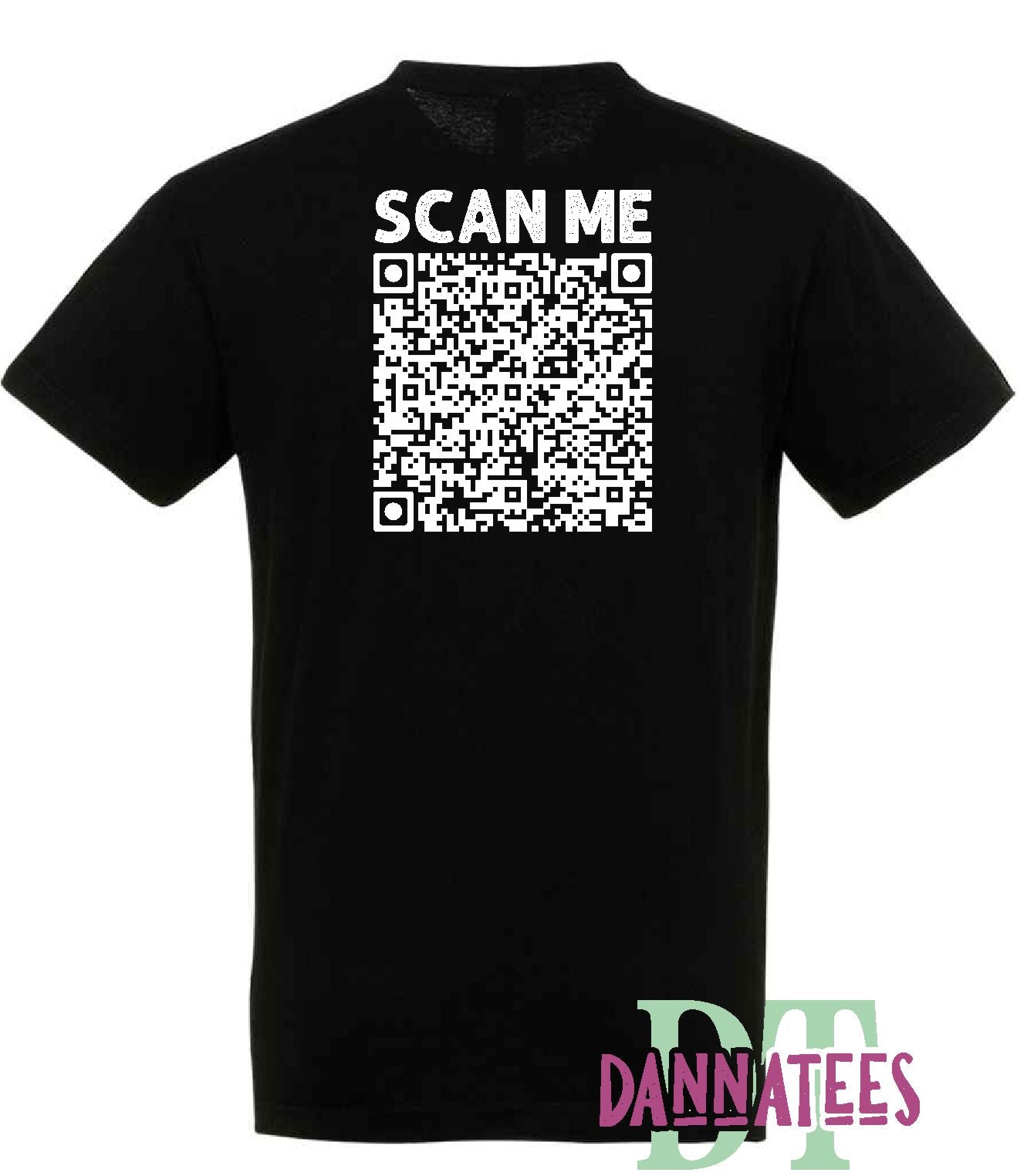 Gorilla Middle Finger Prank QR Code Custom Printed T-Shirt Back Print QR Code scan the QR code