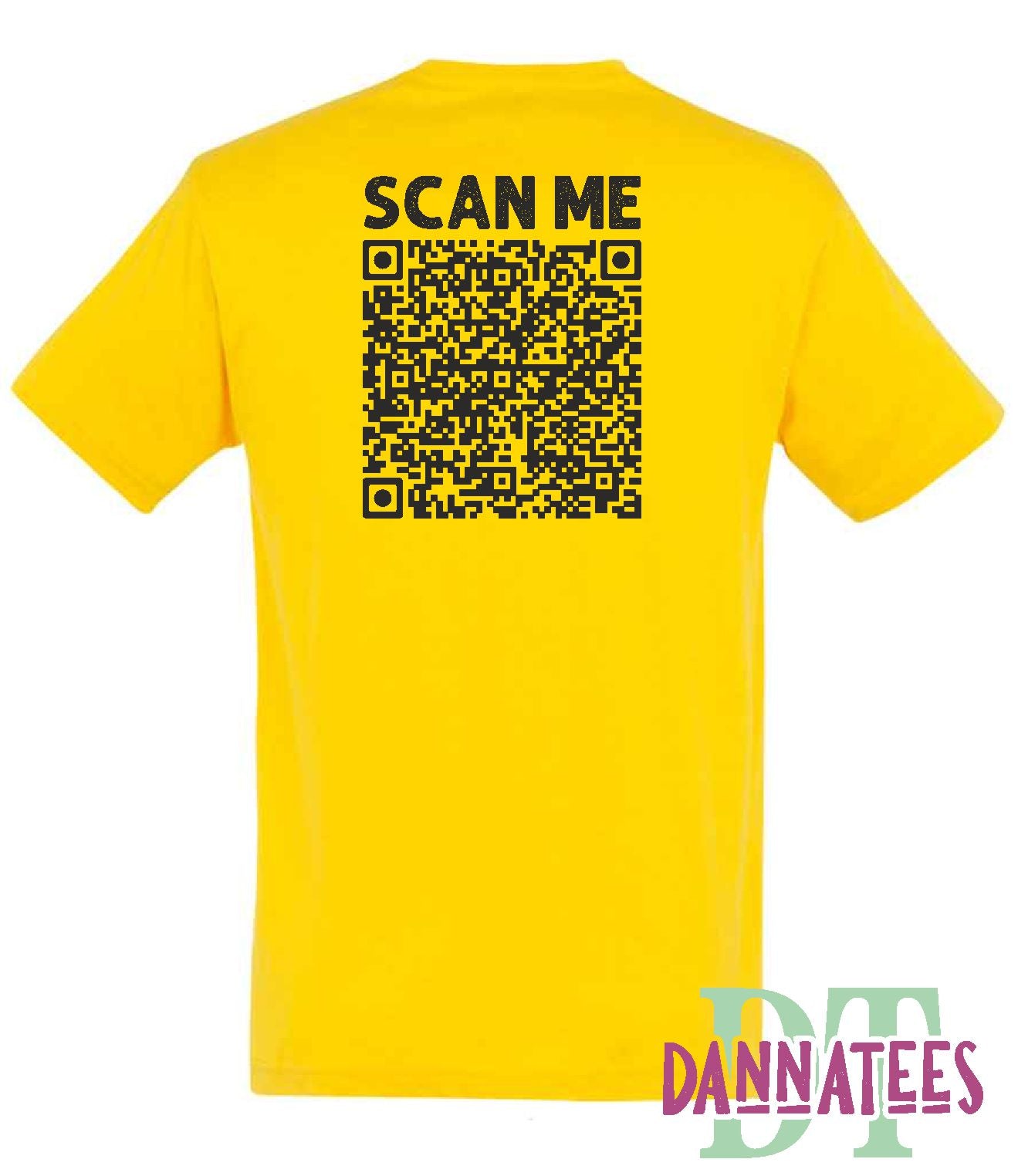 Gorilla Middle Finger Prank QR Code Custom Printed T-Shirt Back Print QR Code scan the QR code