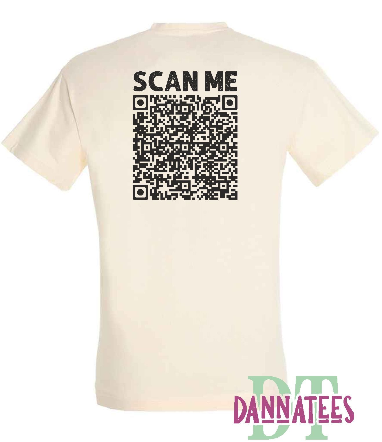 Gorilla Middle Finger Prank QR Code Custom Printed T-Shirt Back Print QR Code scan the QR code