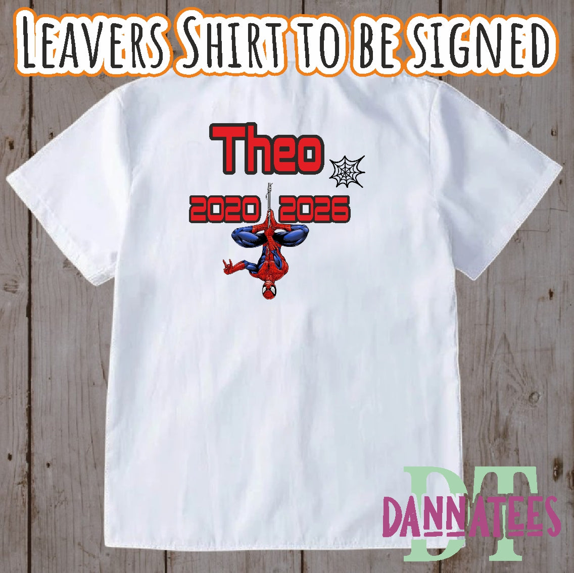 2026 Leavers Shirts to be Signed printed or Glitter sizes from 6 to 16