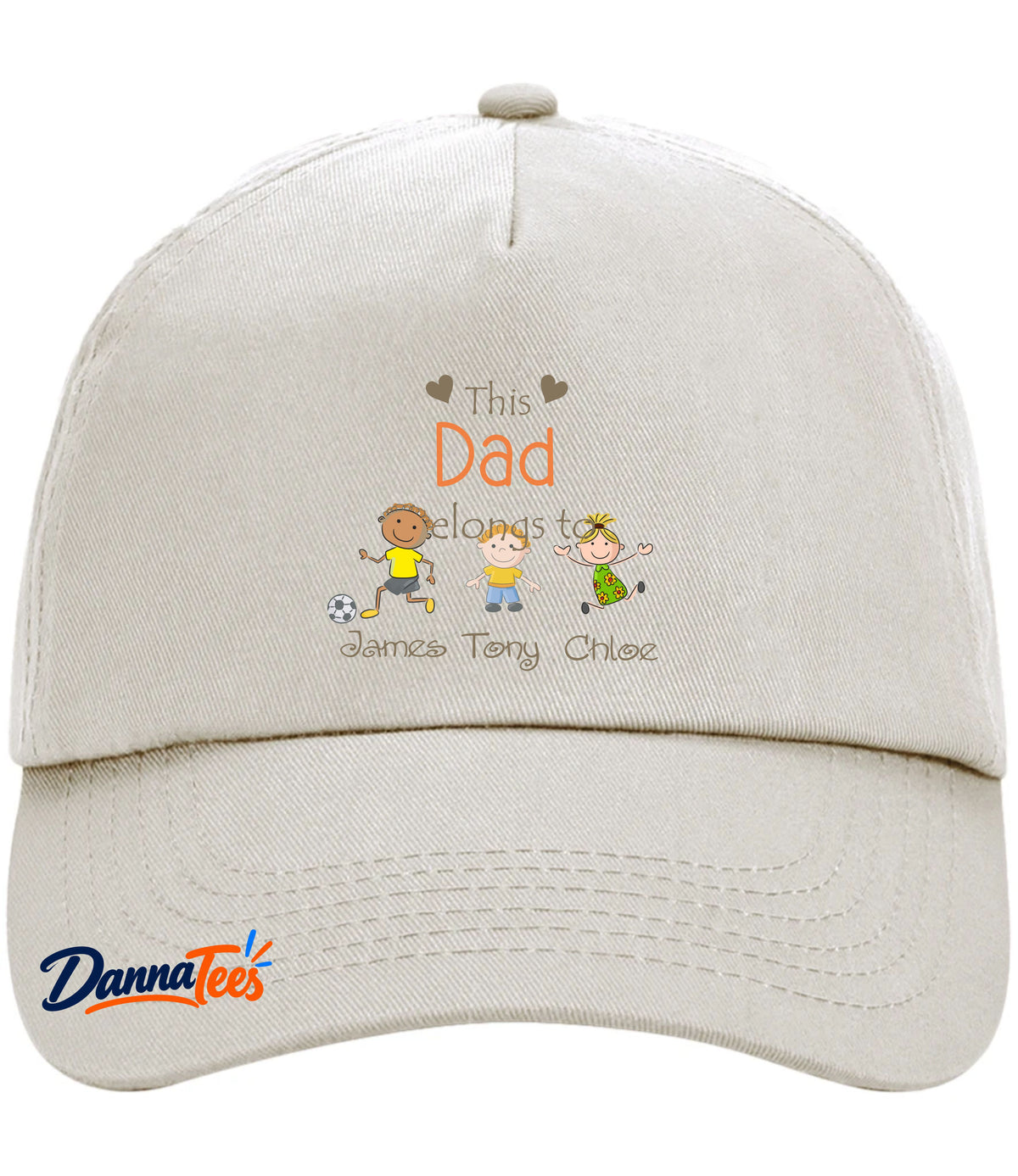 Personalised Grandad / Grandpa / Dad / Daddy / Papa Baseball Cap – Custom Family Names & Characters