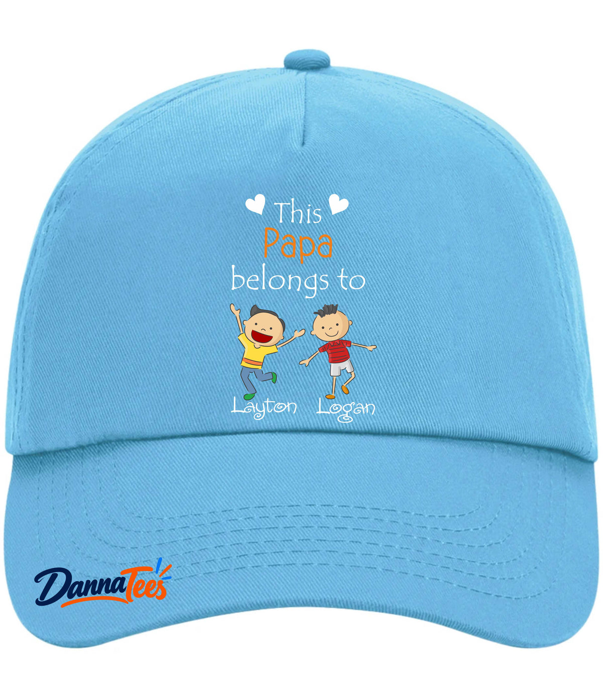 Personalised Grandad / Grandpa / Dad / Daddy / Papa Baseball Cap – Custom Family Names & Characters
