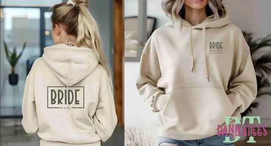 Bride Mode All Day Every Day, Date on the Sleeve, Bride Hoodie