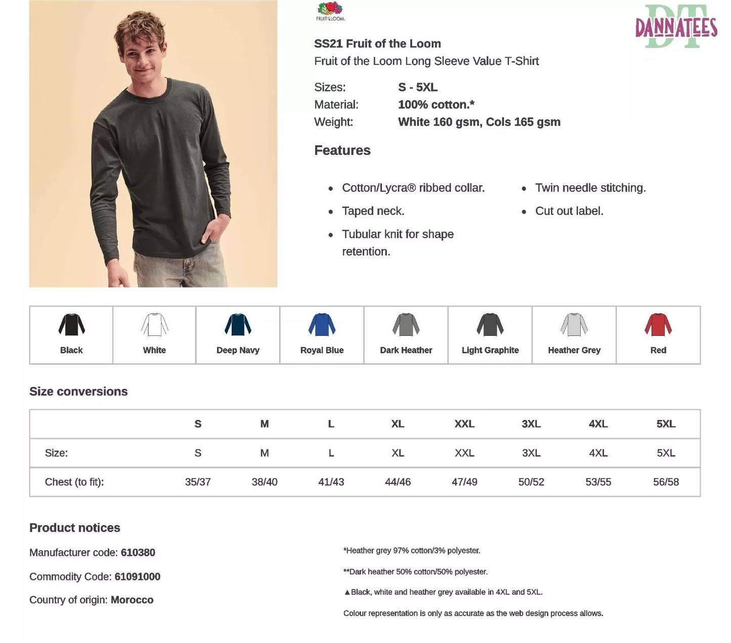 Custom Printed Long Sleeve T-Shirt