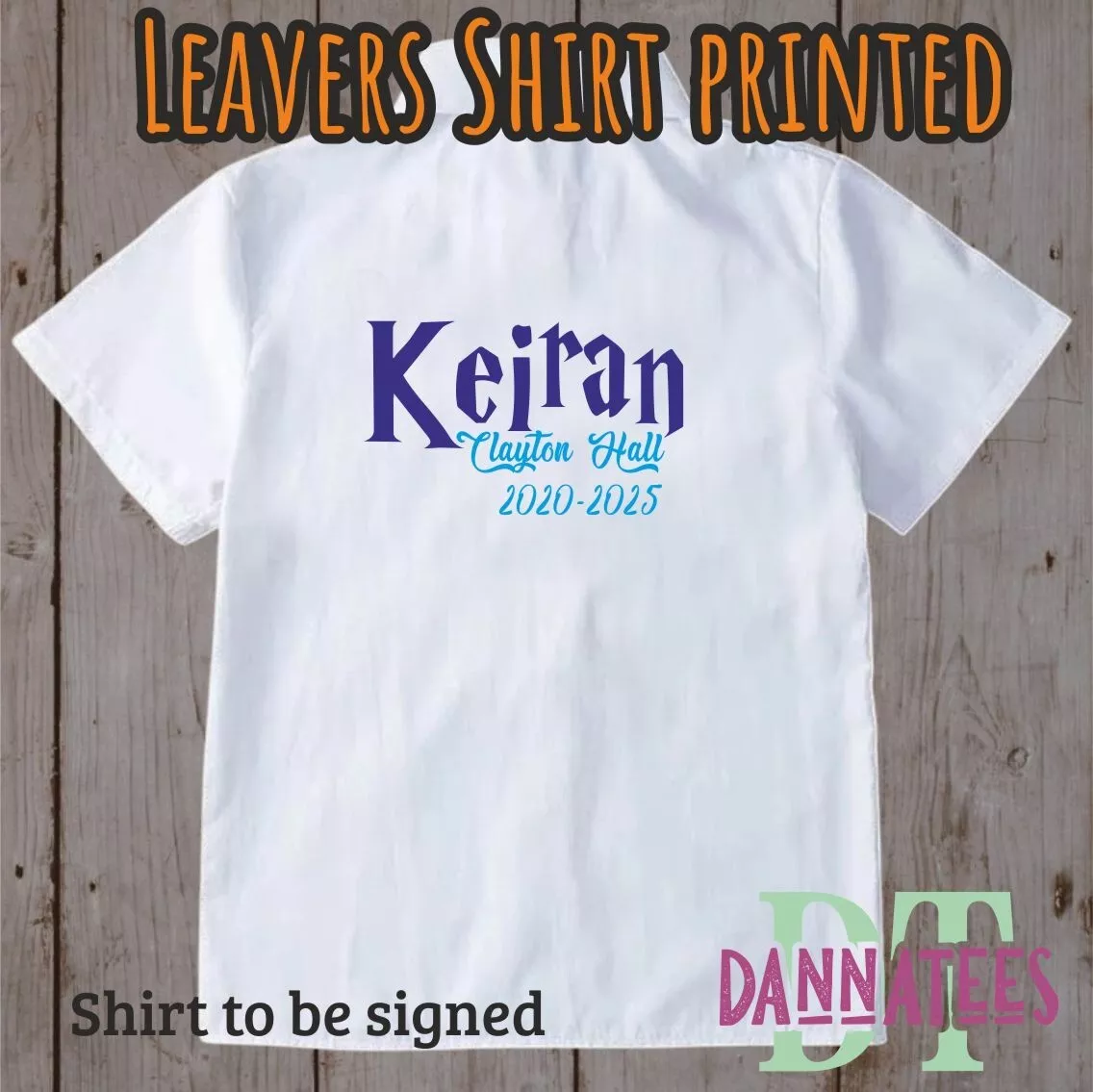 2025 Leavers Shirts to be Signed printed or Glitter sizes from 6 to 16