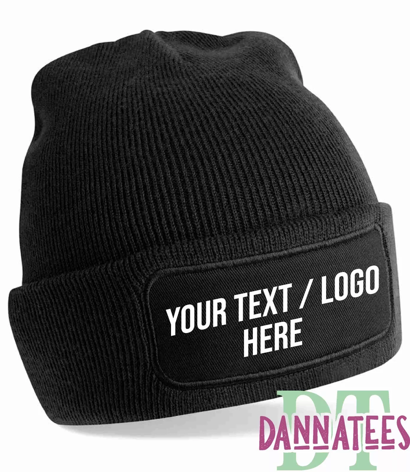 Custom Personalised Printed Beanie Thinsulate patch