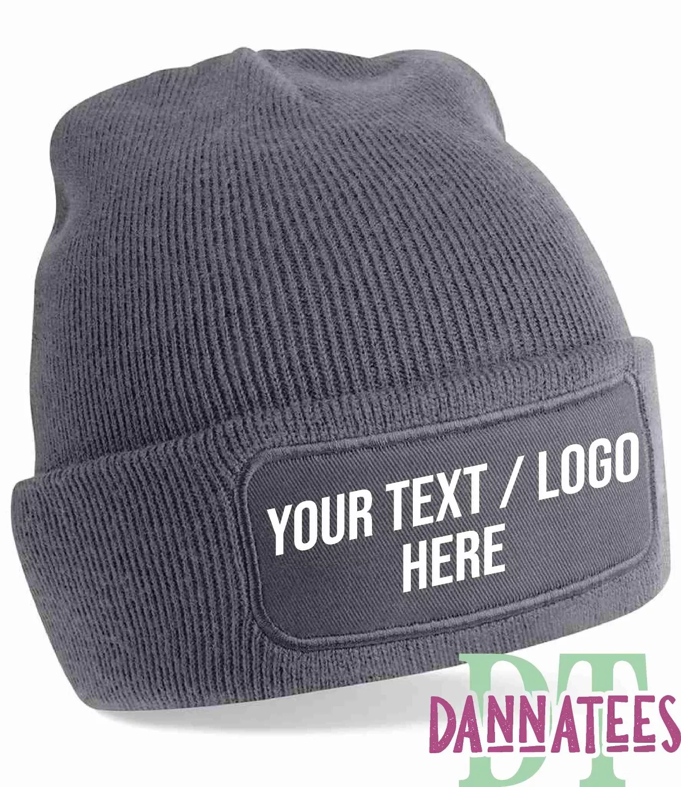 Custom Personalised Printed Beanie Thinsulate patch