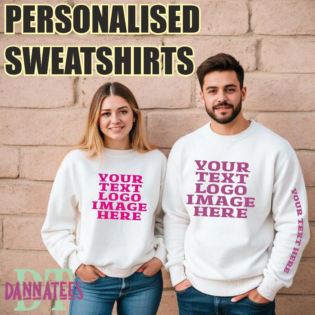 Personalised Custom Printed Sweatshirts, Workwear, Party, uniform, stag, holiday