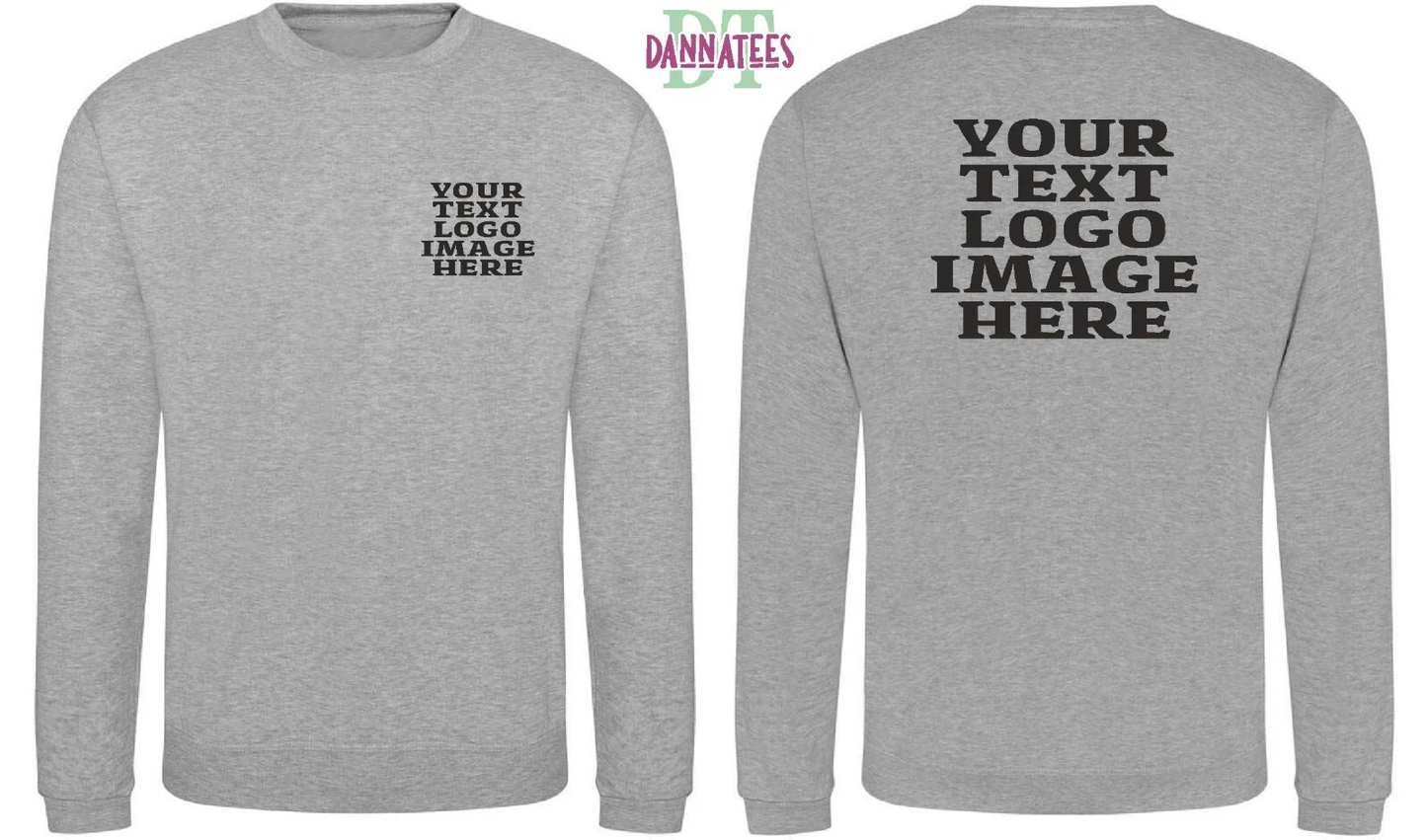 Personalised Custom Printed Sweatshirts, Workwear, Party, uniform, stag, holiday