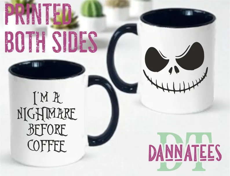 Jack Skellington Mug: Tim Burton Cartoon, 3D UV Print, 11oz