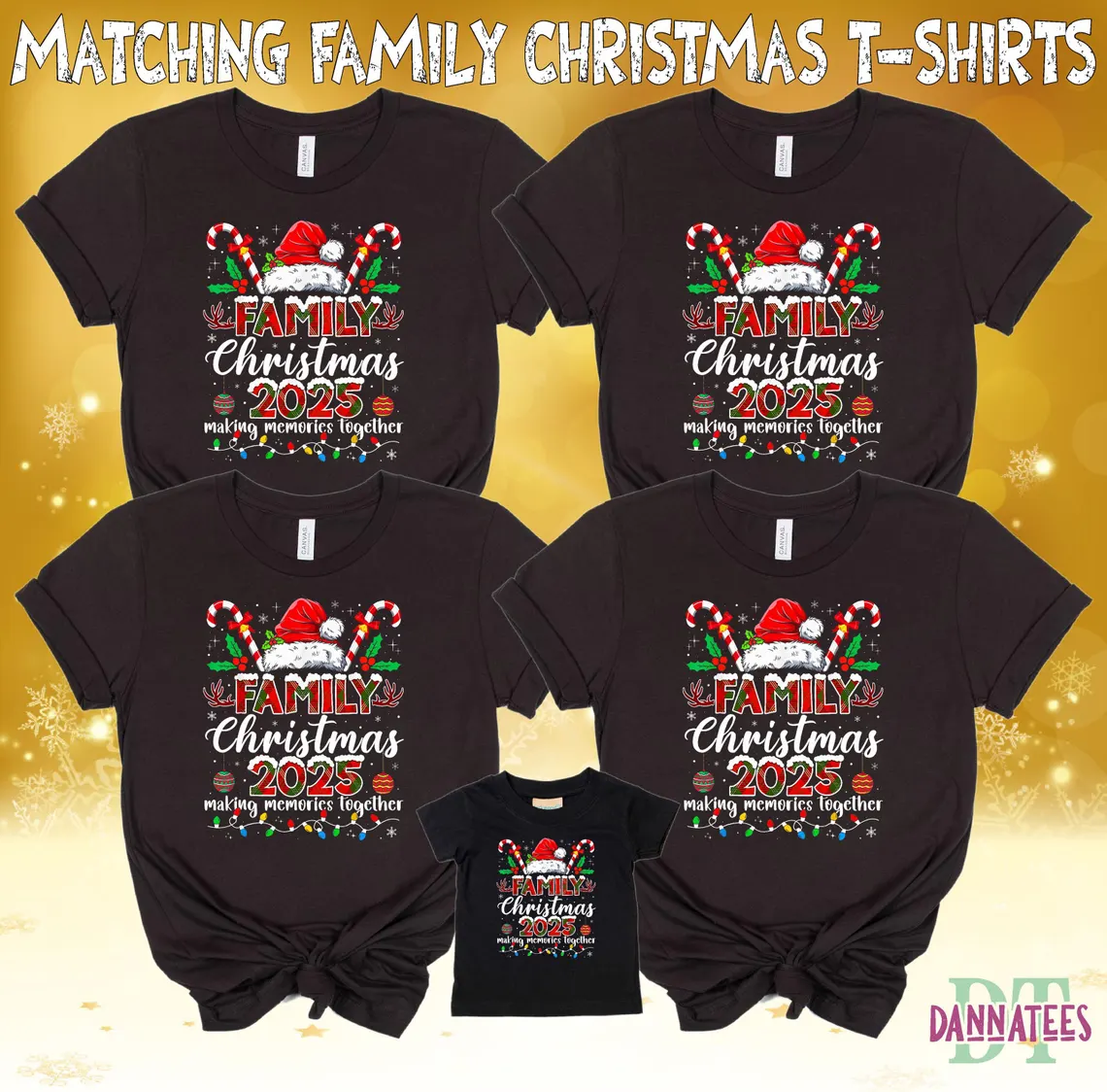 Family Christmas 2025 “Making Memories Together” Matching T-shirts