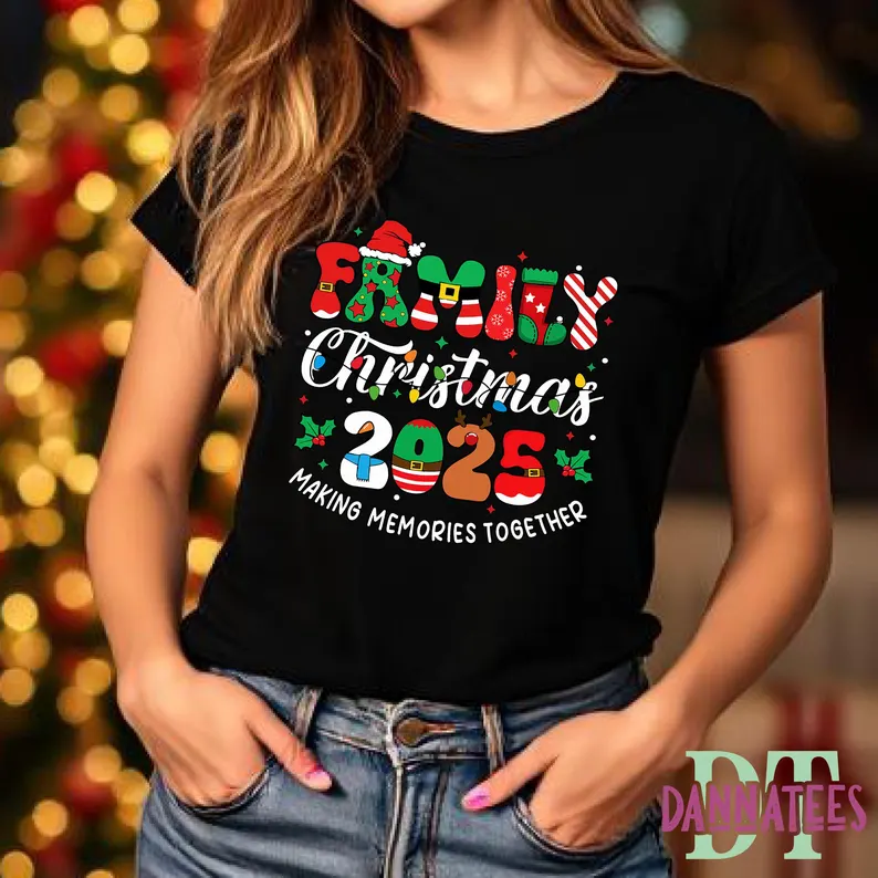 Family Christmas 2025 “Making Memories Together” Matching T-shirts