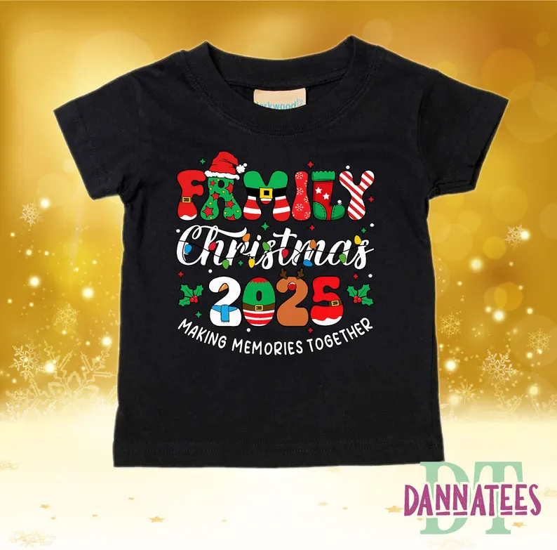 Family Christmas 2025 “Making Memories Together” Matching T-shirts