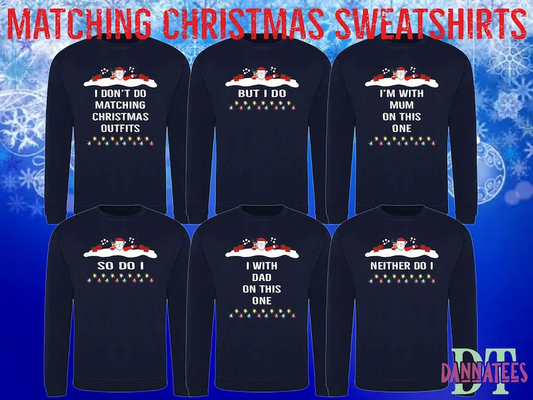 Personalised Family Christmas Sweatshirt Set - Matching Outfits
