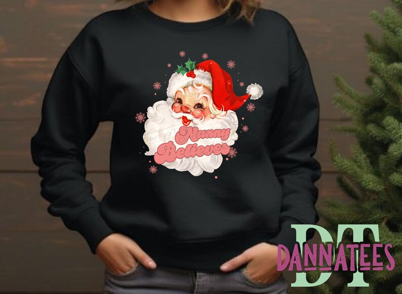 Personalized Family Christmas Sweatshirt: Santa Believes Matching Set