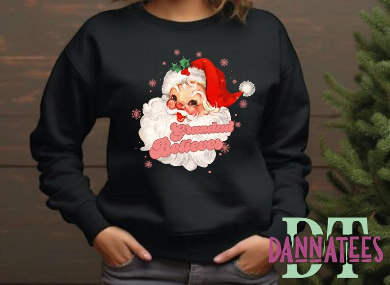 Personalized Family Christmas Sweatshirt: Santa Believes Matching Set