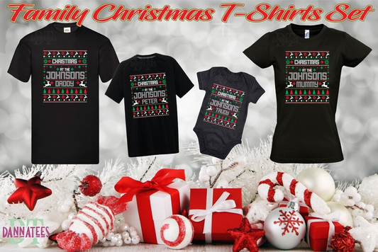 Personalized Family Christmas T-Shirts: Matching Holiday Shirts