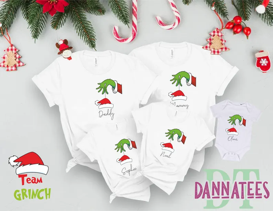 TEAM GRICH with name Family Matching T-shirts Set Men Women Children & Baby Colour white * Unisex from S to 6XL