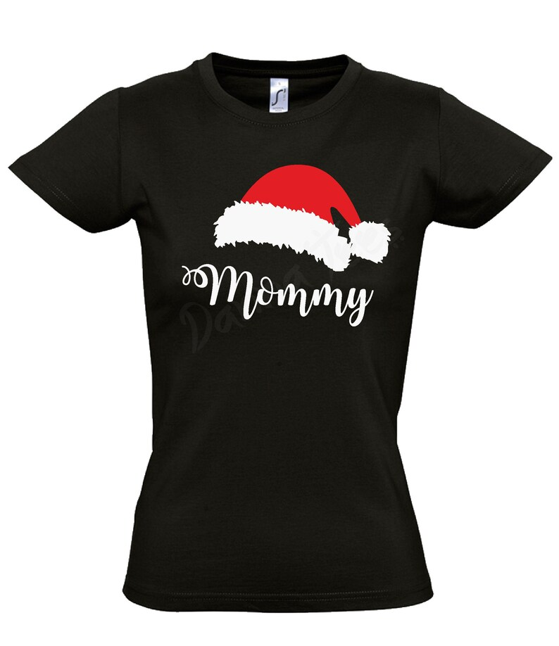 Personalized Family Christmas T-Shirts: Santa Hat Matching Set