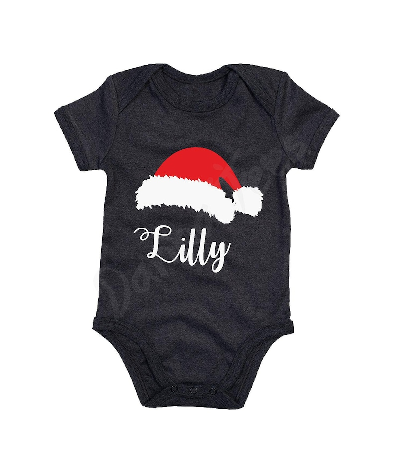 Personalized Family Christmas T-Shirts: Santa Hat Matching Set